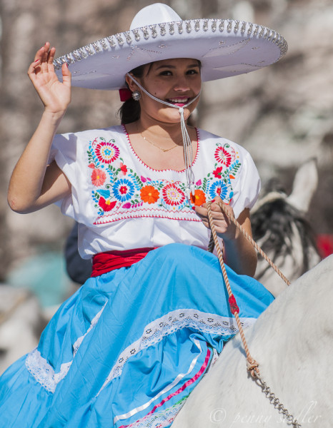 Lady on a horse in the parade Ft.Worth, Texas @PennySadler 2014