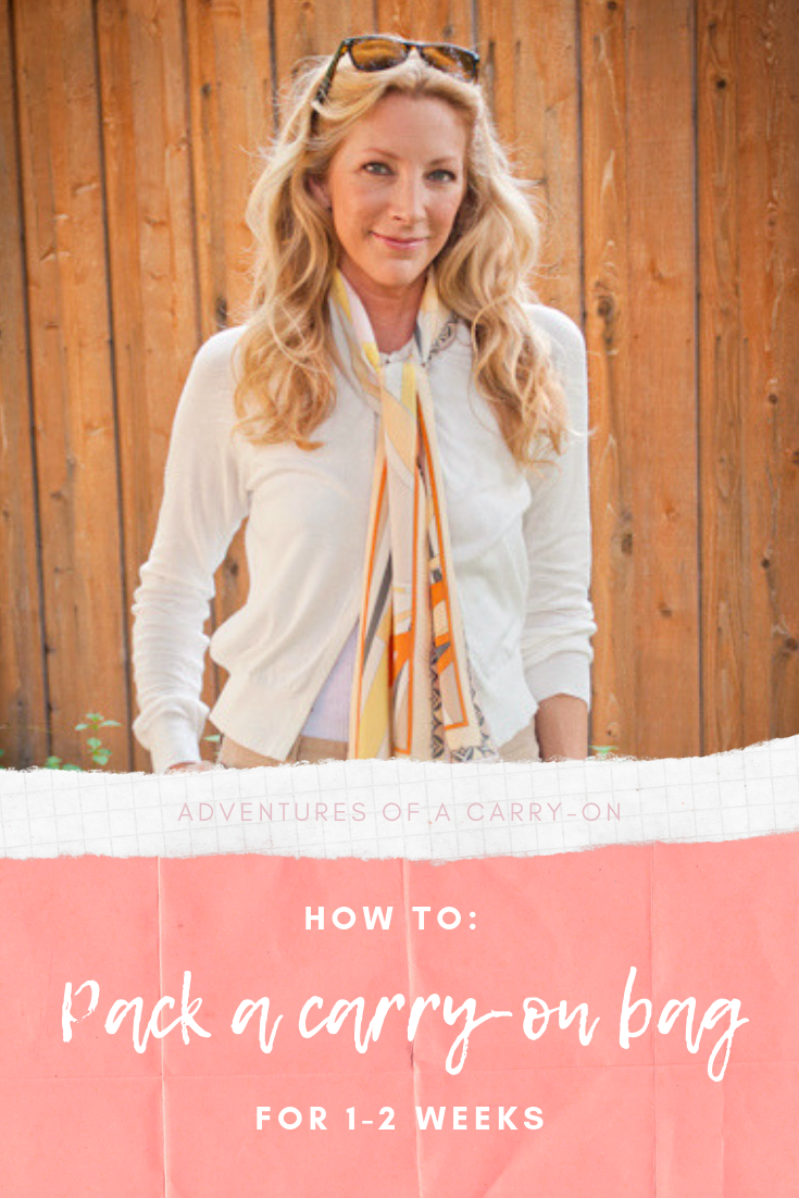 Pinterest image how to pack a carry on bag female travel
