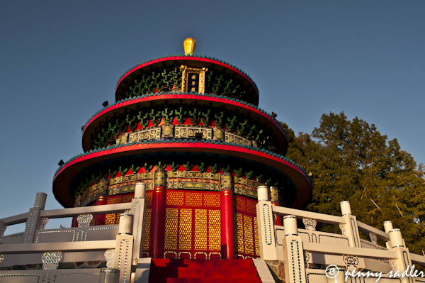 A pagoda at the Chinese Lanterns festival in Dallas