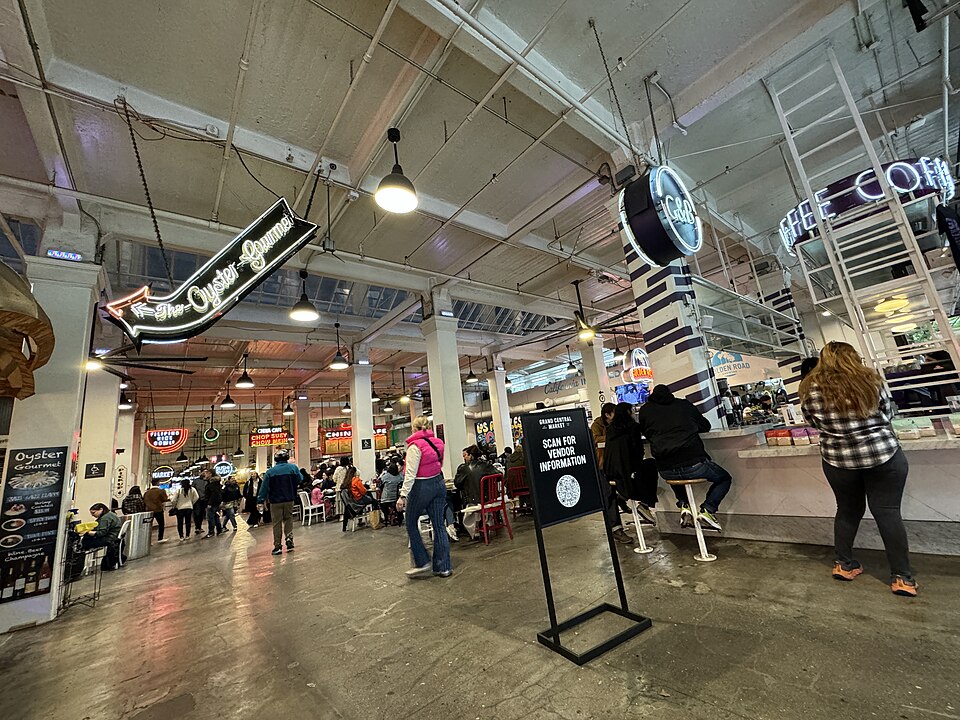 Interior Grand Central Market, Downtown Los Angeles.