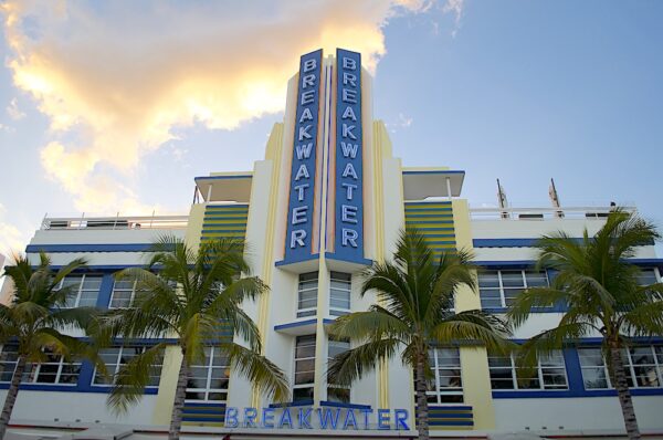 Breakwater art deco hotel Miami