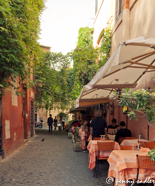 Charming street in Trastevere, Rome, Italy. @PennySadler 2013