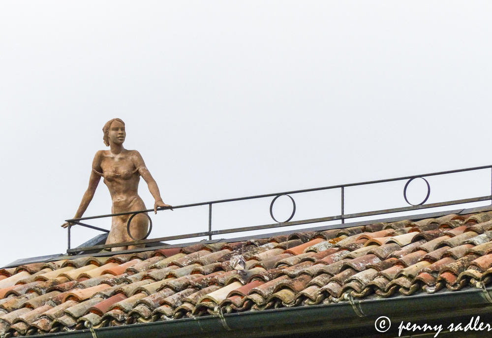 Woman on Balcony Sculpture Cesena Italy A Walk Around Cesena @PennySadler 2013