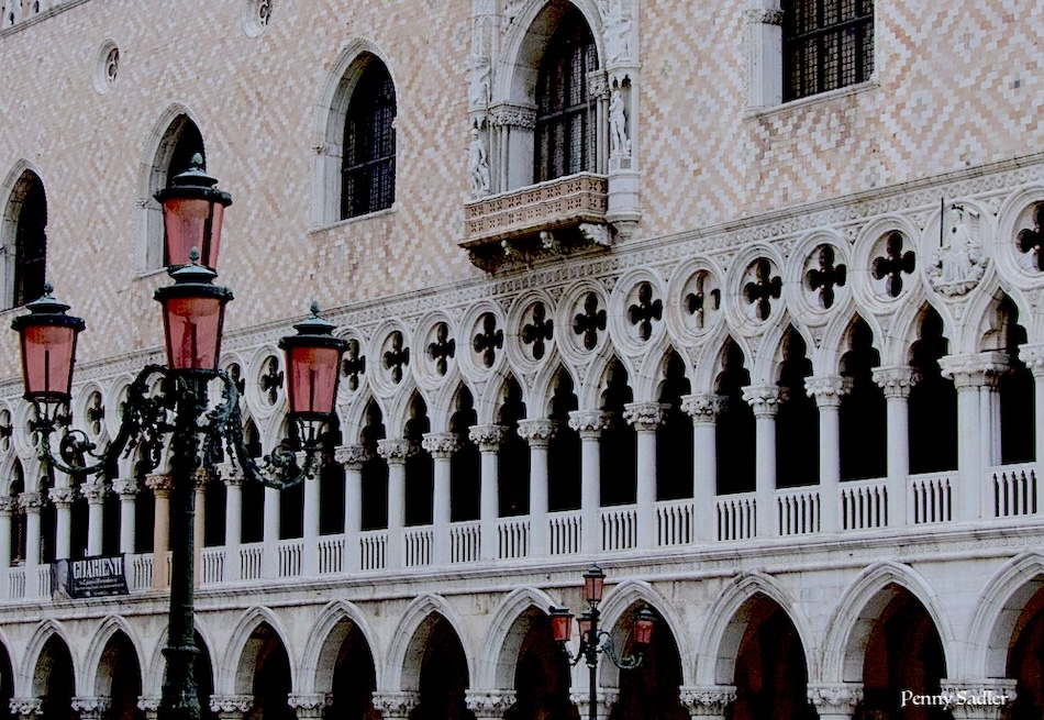 Doge's Palace and street lights