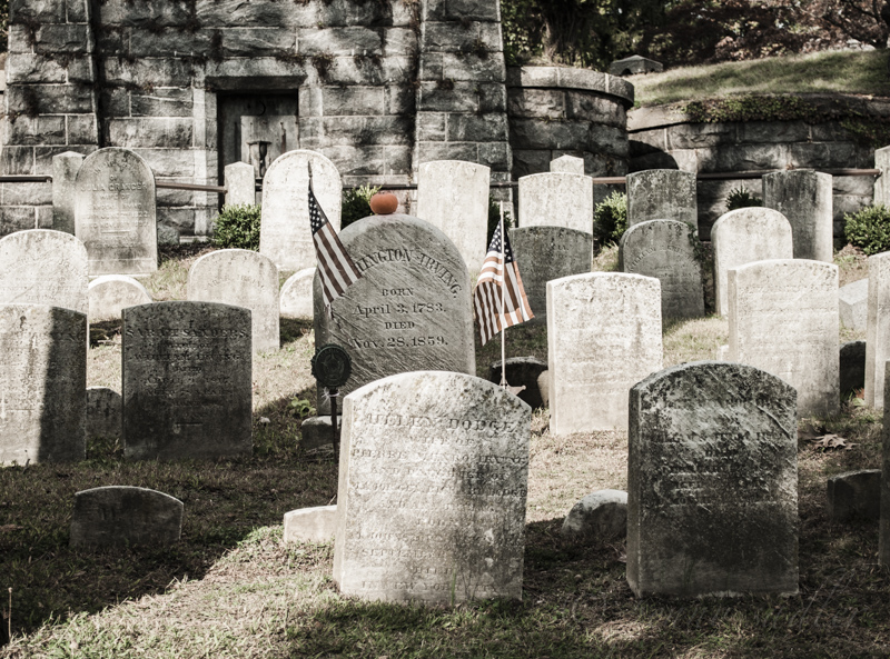 Burial site of author Washington Irving, Sleepyhollow Cemetery, New York
