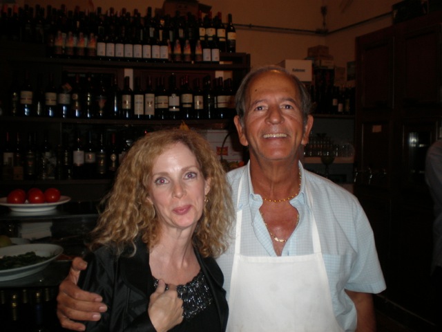 "Blondie"about the Roman Trattoria owner. from Adventures of a Carryon a travel and lifestyle blog