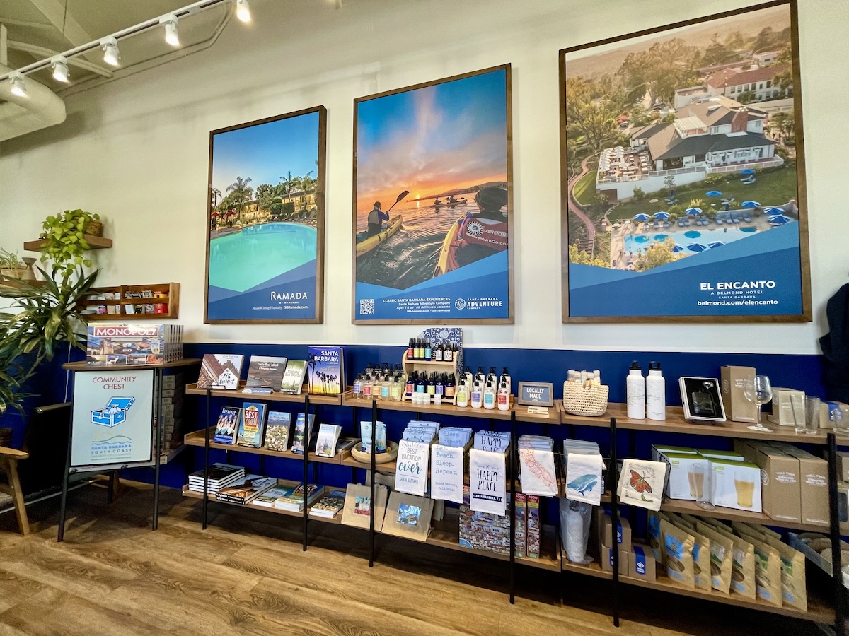 unique gift items for sale at the Santa Barbara Visitor's Center.