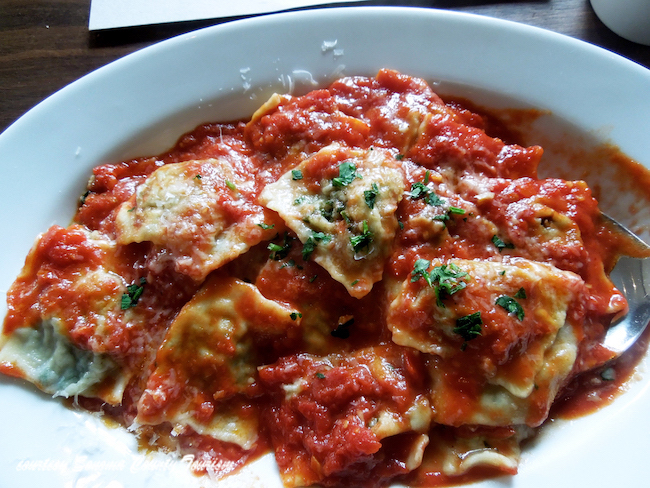 ravioli at Catelli's in Geyserville California