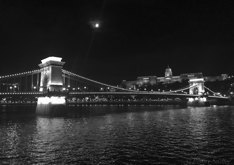 Széchenyi Bridge, at night Budapest from How to make the most of a Viking Cruise ©PennySadler 2020