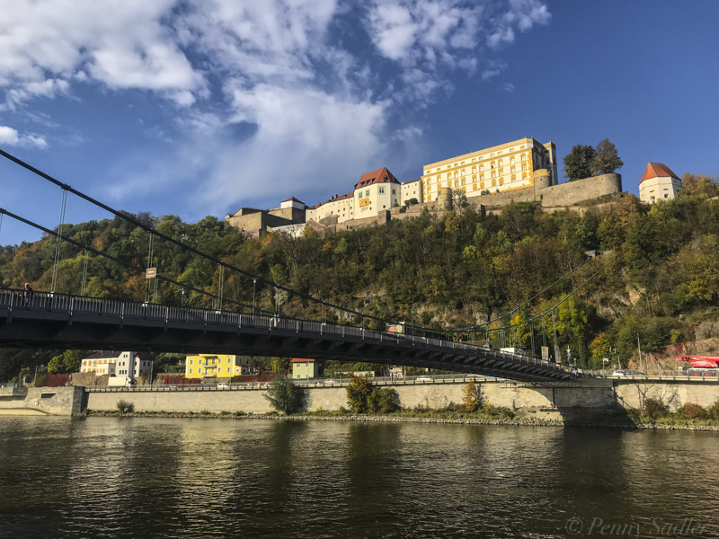 Scenic view of Passau and the Danube from Veste Oberhaus