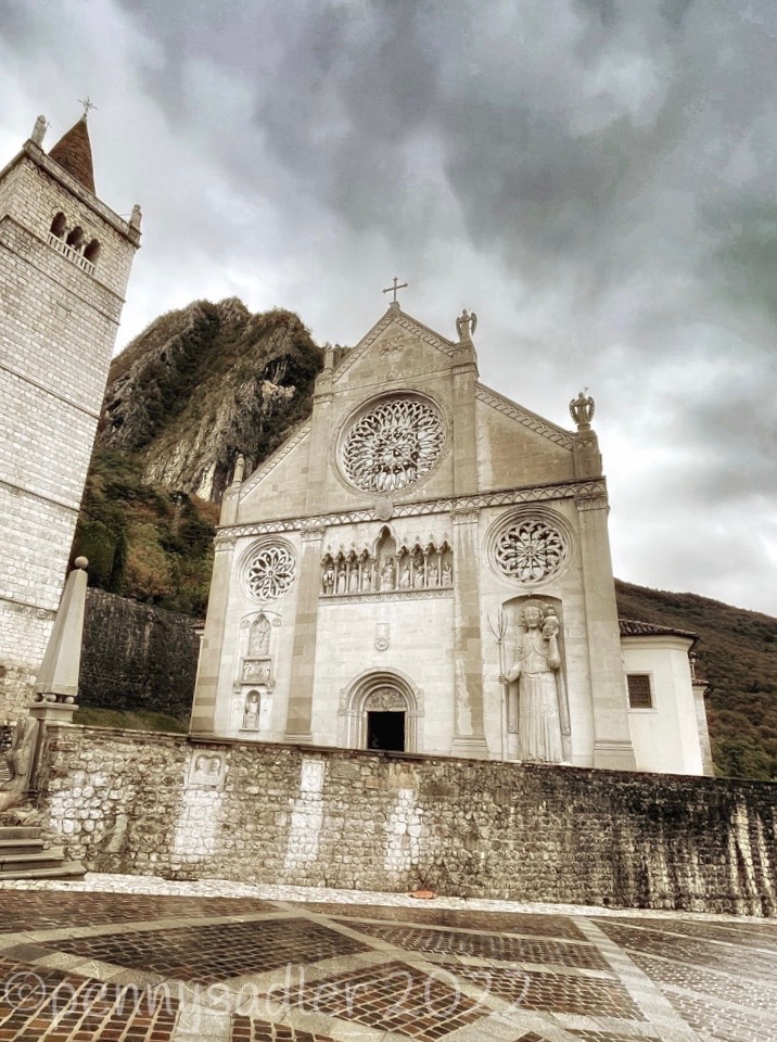 church, bell tower, mountain, Gemona