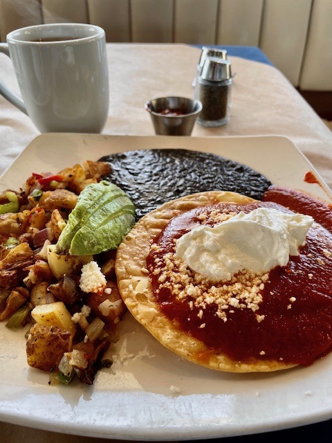 Huevo rancheros at Hendry's Beach house things to do for a perfect weekend in Santa Barbara