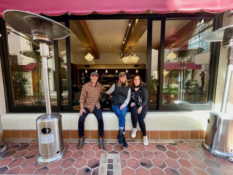 Paolo and Erin Kempe outside their tasting room in Santa Barbra California