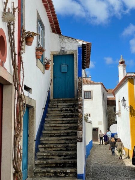 pretty doorway Obidos Portugal