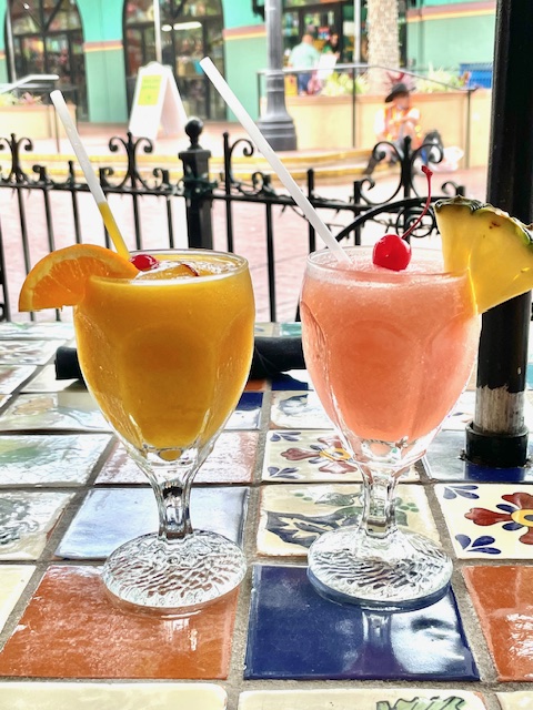 mango and strawberry margaritas at La Margarita, San Antonio, Tx