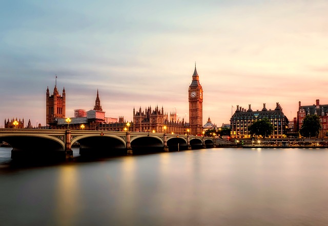 Big Ben and the Houses of Parliament on the River Thames at Sunset