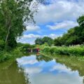 Canal boat on the Kennet Avon Canal Wiltshire, England