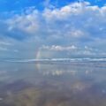 Saunton Sands Beach with rainbow