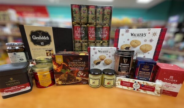 British mince pies, Christmas teas, and chocolates.