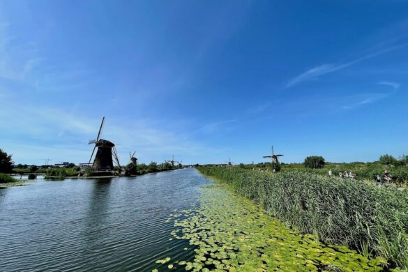 Windmills at the UNESCO site of Kinderdijk, Netherlands