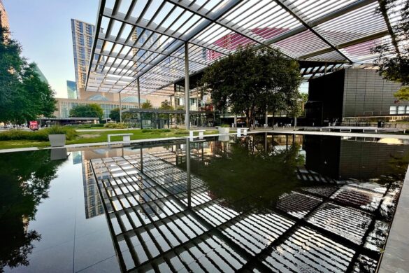 downtown Dallas, AT&T performing arts center in the Dallas Arts District.